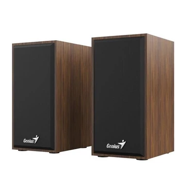 Hangszóró, 2.0, 6W, USB táp, fa burkolat, GENIUS 