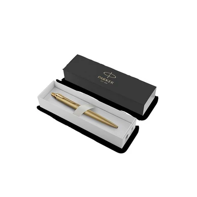 Golyóstoll, 0,7 mm, nyomógombos, arany színű klip, arany tolltest, PARKER, 