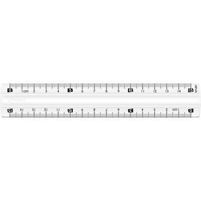 Vonalzó, műanyag, törhetetlen, 15 cm, MAPED 