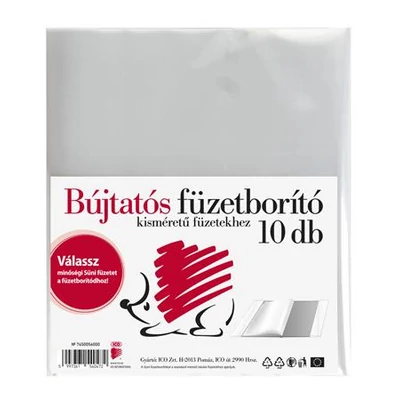 Füzetborító, A5, PP, víztiszta, ICO 