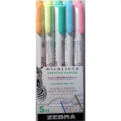 Szövegkiemelő készlet, 1,4/4,0 mm, kétvégű, ZEBRA 