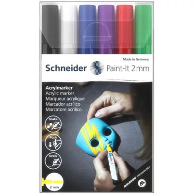 Dekormarker készlet, akril, 2 mm, SCHNEIDER 