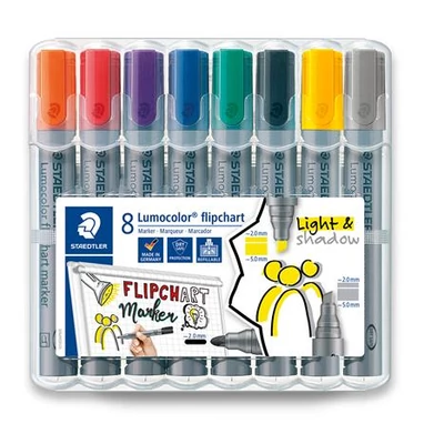 Flipchart marker vegyes készlet, 2/2-5 mm, STAEDTLER 
