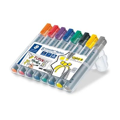 Flipchart marker készlet, 2-5 mm, vágott, STAEDTLER 