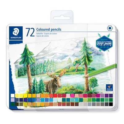 Színes ceruza készlet, hatszögletű, fémdobozos, STAEDTLER 