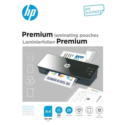 Meleglamináló fólia, 125 mikron, A4, fényes, 25 db, HP 