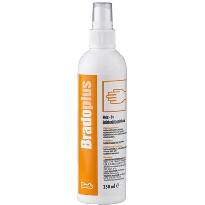 Kéz- és bőrfertőtlenítőszer, pumpás, 250 ml, BRADOPLUS