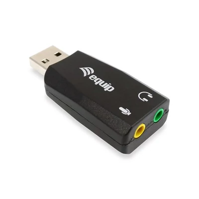 Audio adapter, 3,5 mm jack-USB átalakító, EQUIP 