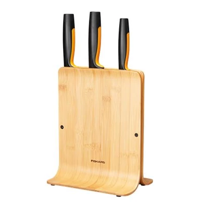 Késblokk, bambusz, 3 késes, FISKARS 