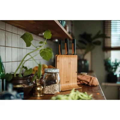 Késblokk, bambusz, 3 késes, FISKARS 