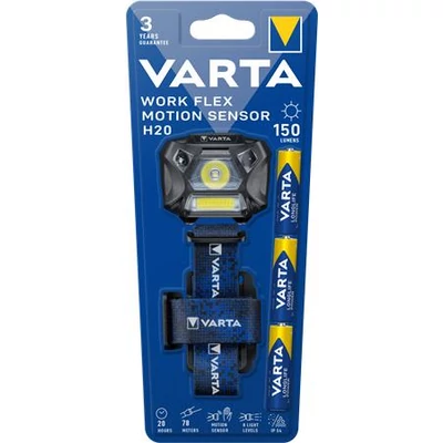Fejlámpa, 3 LED, 3xAAA, mozgásérzékelő, VARTA 