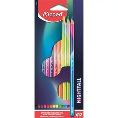 Színes ceruza készlet, háromszögletű, MAPED 