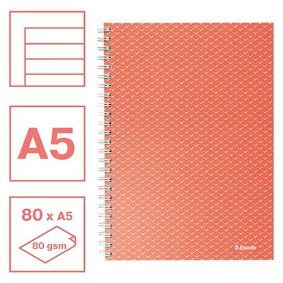 Spirálfüzet, A5, vonalas, 80 lap, ESSELTE 
