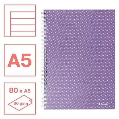 Spirálfüzet, A5, vonalas, 80 lap, ESSELTE 
