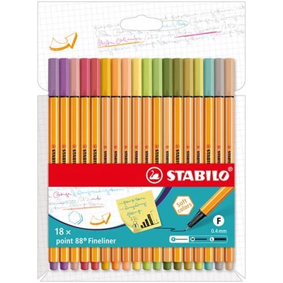 Tűfilc készlet, 0,4 mm, STABILO 