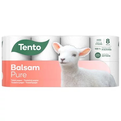 Toalettpapír, 3 rétegű, kistekercses, 8 tekercs, TENTO 