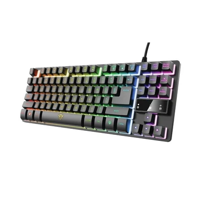 Billentyűzet, vezetékes, gaming, USB, HUN, TRUST 