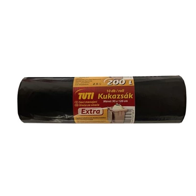 Szemeteszsák, extra erős, 200 l, 10 db, 95x120 cm, 32 µ, TUTI 