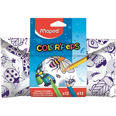 Tolltartó, textil, színezhető, tépőzáras, MAPED 