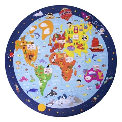 Puzzle, kör alakú, 48 darabos, APLI Kids 