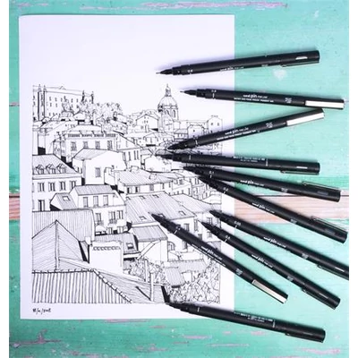 Rajzmarker, 0,4 mm, UNI PIN, fekete