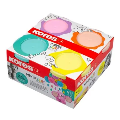 Gyurma,160 g, levegőre száradó, 4 pasztell szín, KORES 