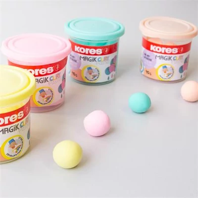 Gyurma,160 g, levegőre száradó, 4 pasztell szín, KORES 