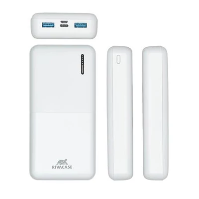 Hordozható akkumulátor, USB-A/USB-C, 20000mAh, 20W, QC/PD, RIVACASE 