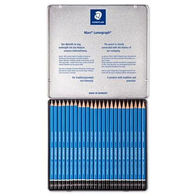 Grafitceruza készlet, fém doboz, hatszögletű, STAEDTLER 