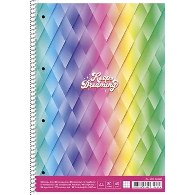 Spirálfüzet, A4, kockás, 80 lap, SHKOLYARYK 