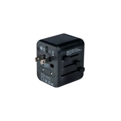 Utazó adapter, univerzális, 2xUSB, VERBATIM 