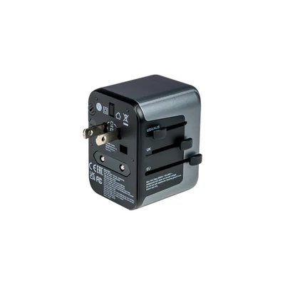 Utazó adapter, univerzális, USB-A(QC 3.0)/USB-C(PD30W)2xUSB, VERBATIM 