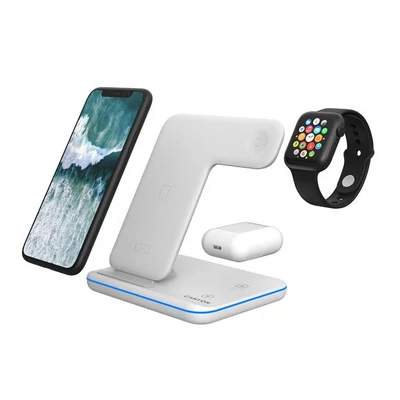 Töltőállomás, 3-az-1-ben, Apple+Qi töltés, CANYON 
