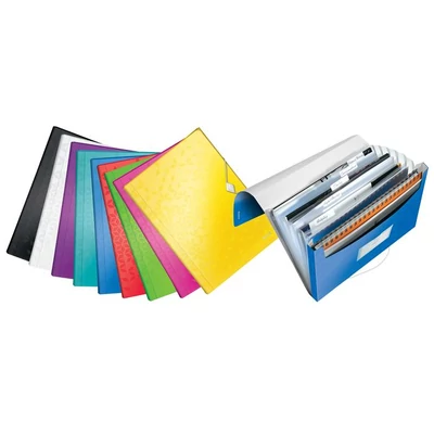 Harmonikamappa, A4, PP, 6 rekeszes, LEITZ 