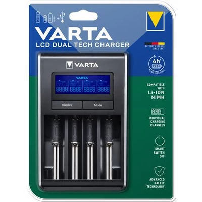 Elemtöltő, AA/AAA/Li-ion akku+USB, akku nélkül, VARTA 