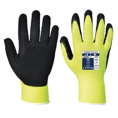 Védőkesztyű, nylon, latexhab, tenyerén mártott, L méret 