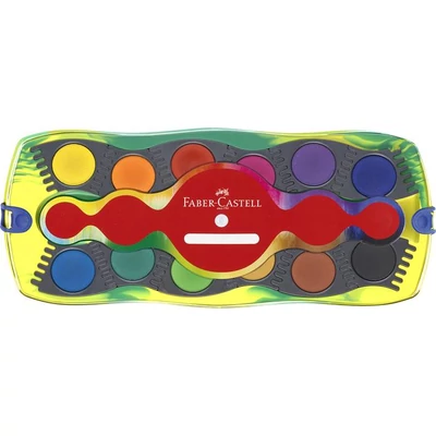 Vízfesték, 12 darabos, összeilleszthető, FABER-CASTELL, dinoszaurusz