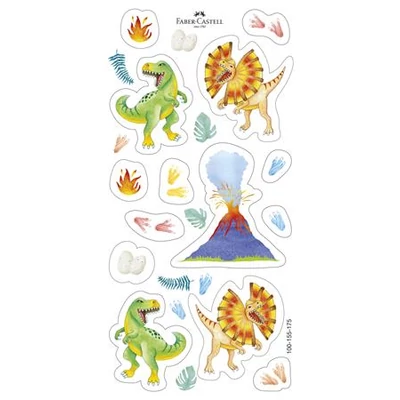 Vízfesték, 12 darabos, összeilleszthető, FABER-CASTELL, dinoszaurusz
