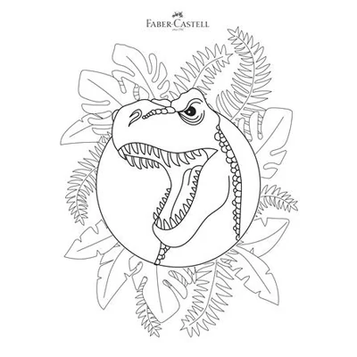 Vízfesték, 12 darabos, összeilleszthető, FABER-CASTELL, dinoszaurusz