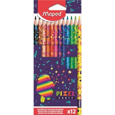 Színes ceruza készlet, háromszögletű, MAPED 