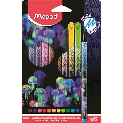 Filctoll készlet, 0,8 mm, kimosható, MAPED 