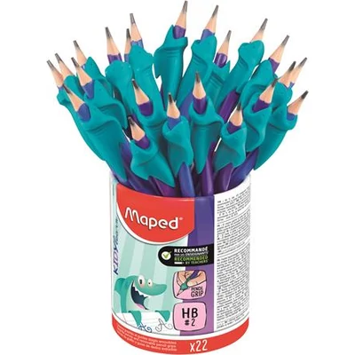 Grafitceruza radírral és ceruzafogóval, ceruzatartó, HB, háromszögletű, MAPED 
