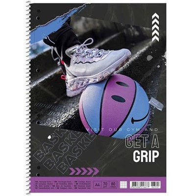 Spirálfüzet, A4+, vonalas, 80 lap, SHKOLYARYK 
