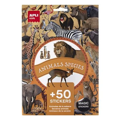 Matrica, újra felhasználható, 50 db, APLI Kids 