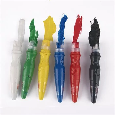 Tempera készlet, ecsetvégű tubusban, APLI Kids 