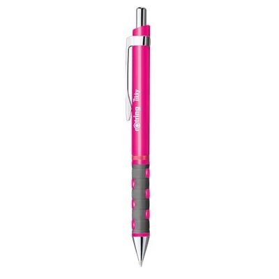 Golyóstoll, 0,8 mm, nyomógombos, neon rózsaszín tolltest, ROTRING 