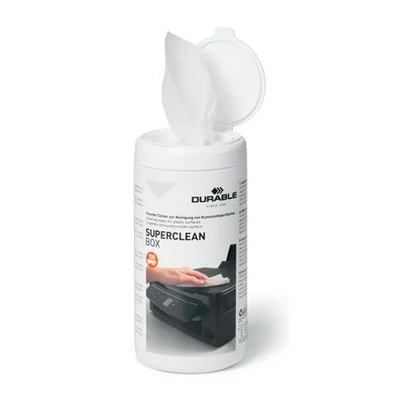 Tisztítókendő, műanyag felületre, 100 db, DURABLE 