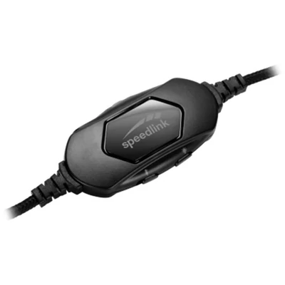 Fejhallgató, mikrofonnal, vezetékes, gaming, USB-A, SPEEDLINK 