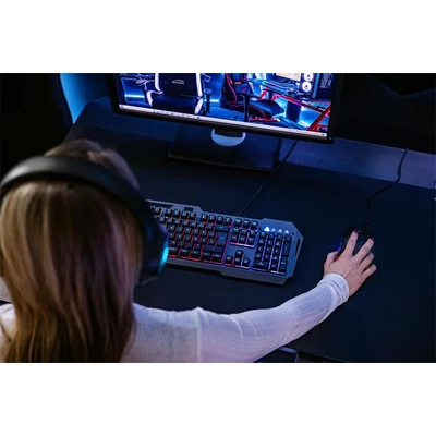 Billentyűzet, vezetékes, gaming, fém, USB, HUN, SPEEDLINK 