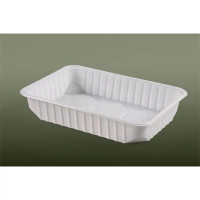 Ételtároló doboz, műanyag, szögletes, mikrózható, 500 ml, 50 db, 